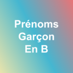 prénoms masculins en B