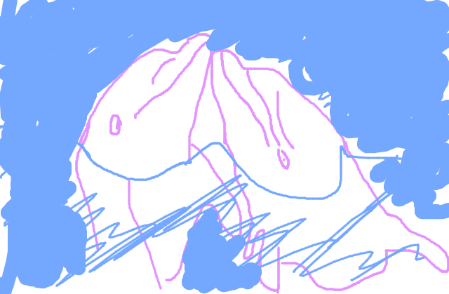 Dessin dauphins calque numérique